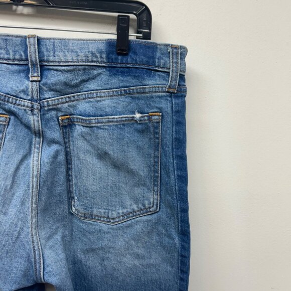 Abercrombie & Fitch The Mom High Rise Distressed Jeans Size 30 two tone - Picture 6 of 7